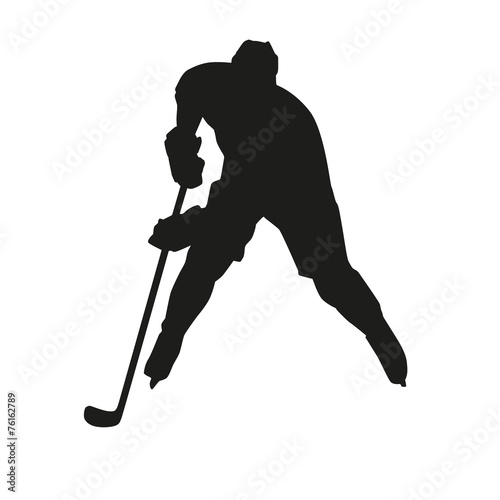 Hockey player vector silhouette