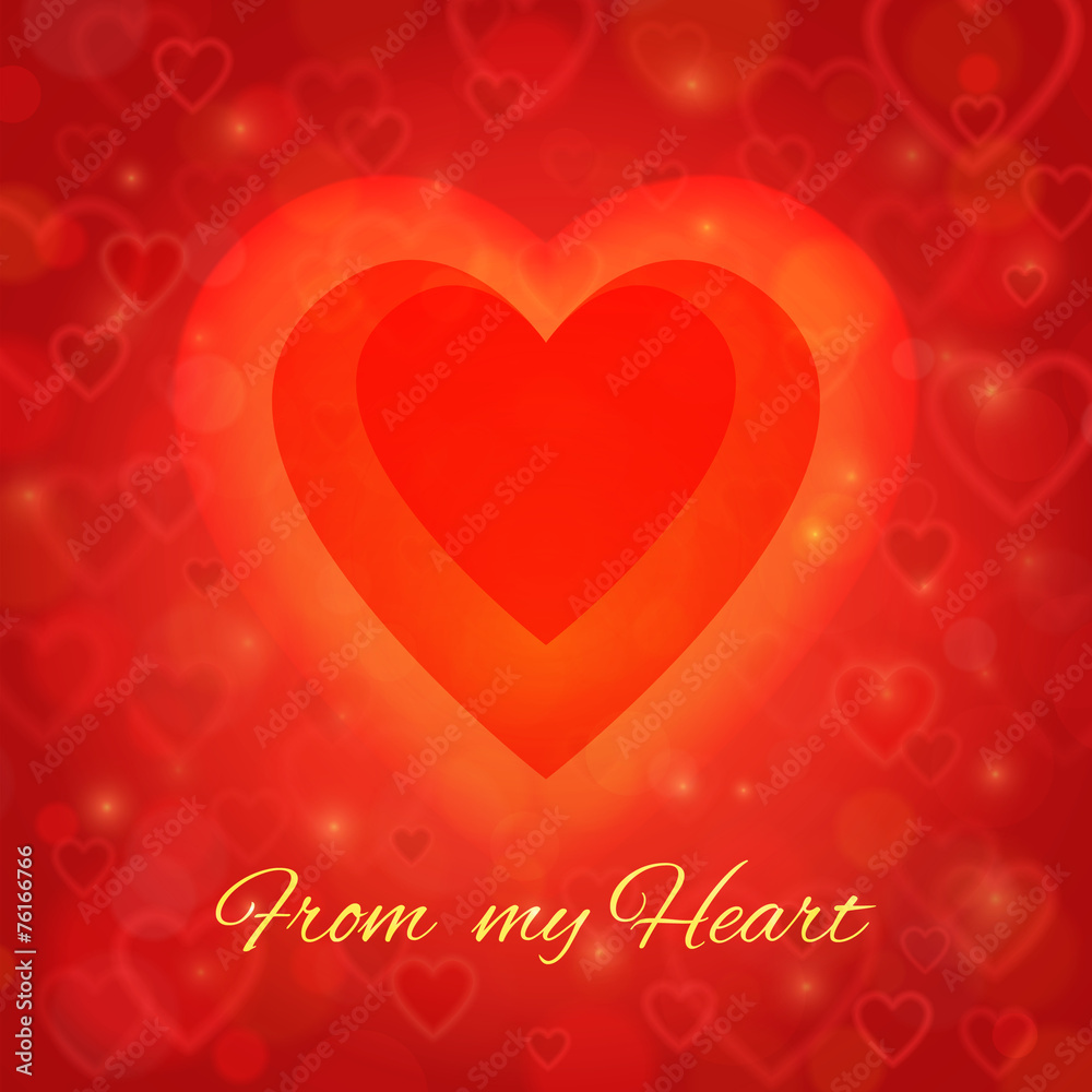 Valentine's Day and wedding romantic blurred heart background