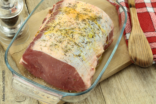Принти на полотні rôti de porc