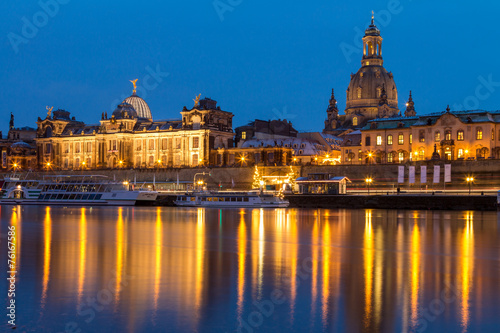 Brühlsche Terrasse Dresden zur Blauen Stunde