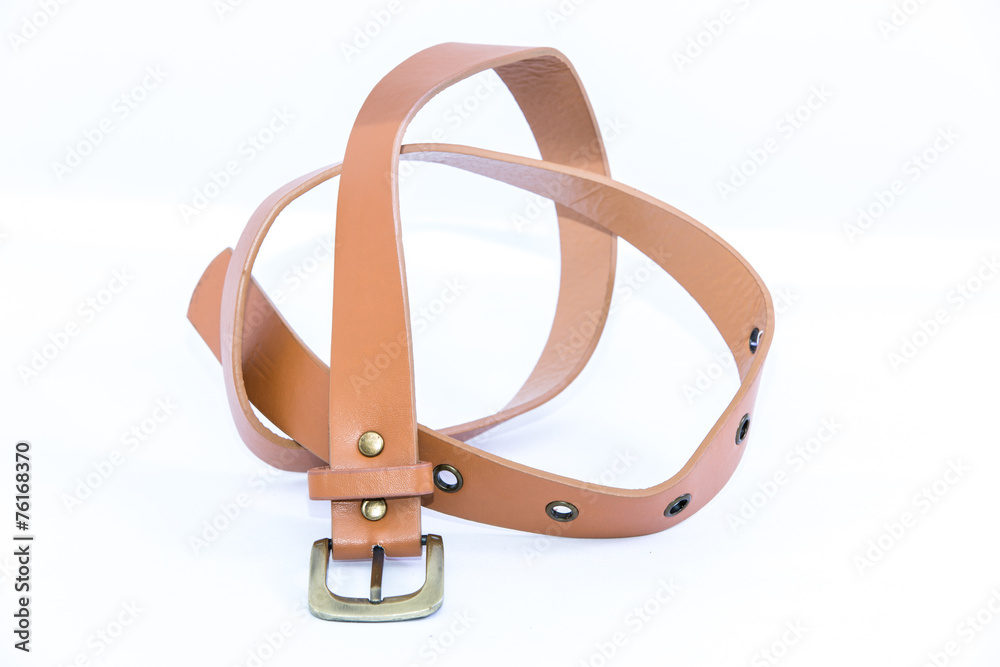 Leather belt for women Isolated on white background