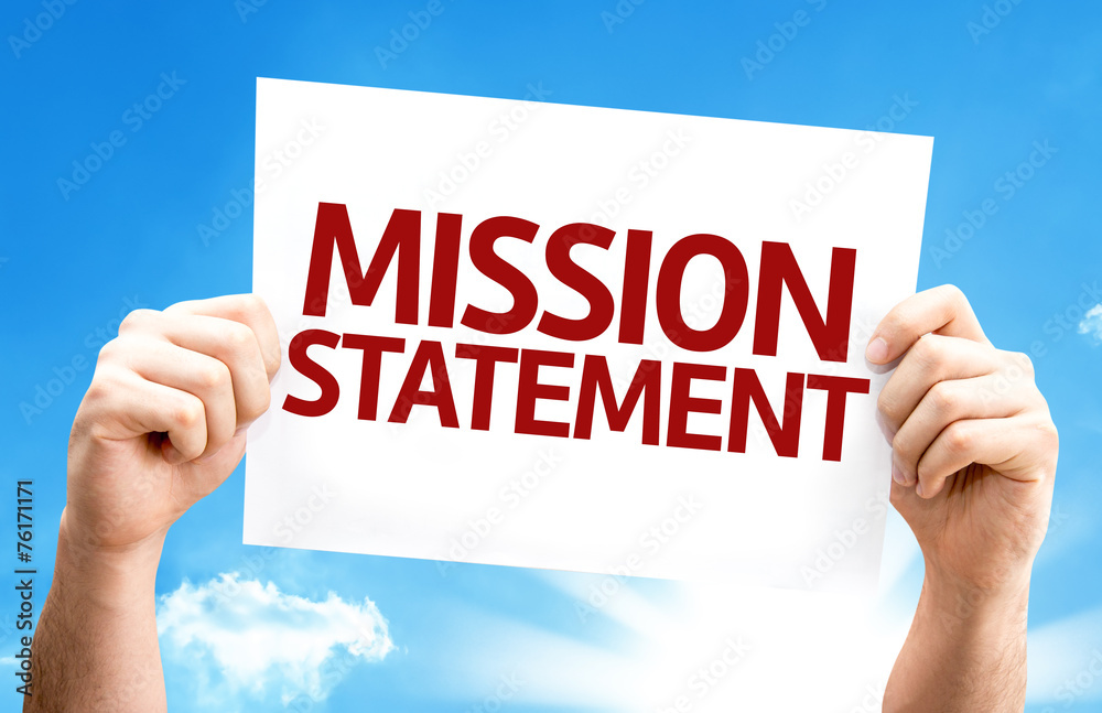 Mission Statement card with a beautiful day Mission Statement card with a beautiful day