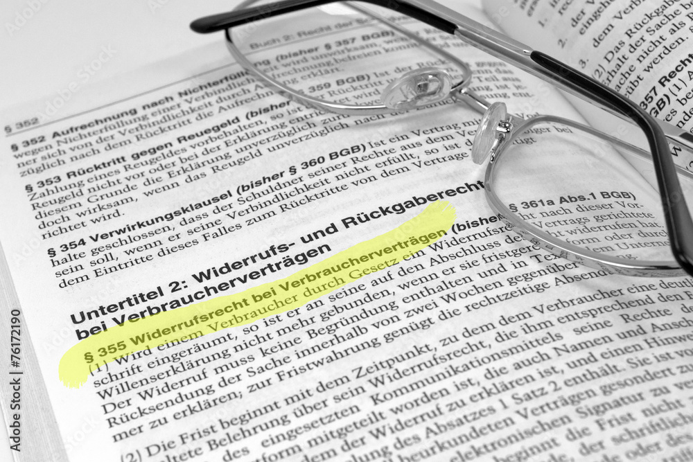 Obraz premium Widerrufsrecht