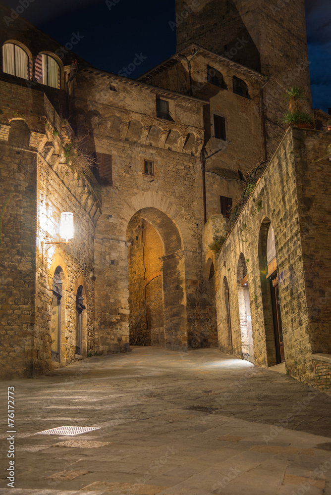 San Gimignano by night - Italy