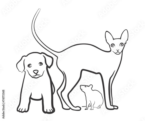 Кошка, Собака, Мышь