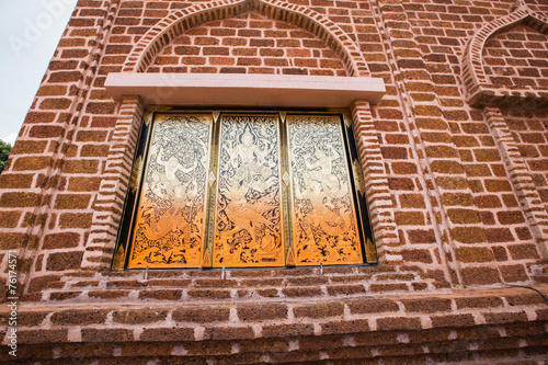Vászonkép The windows of Neramit Wipatsana Temple Loei, Thailand