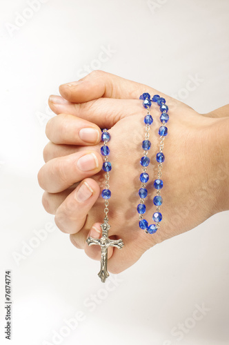Praying concept young female hands