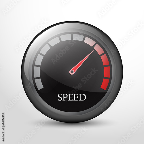 speedometer web flat icon