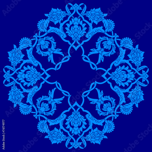 blue artistic ottoman pattern series fifty three version