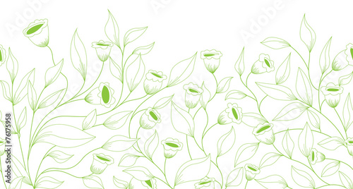 flowers with green outline