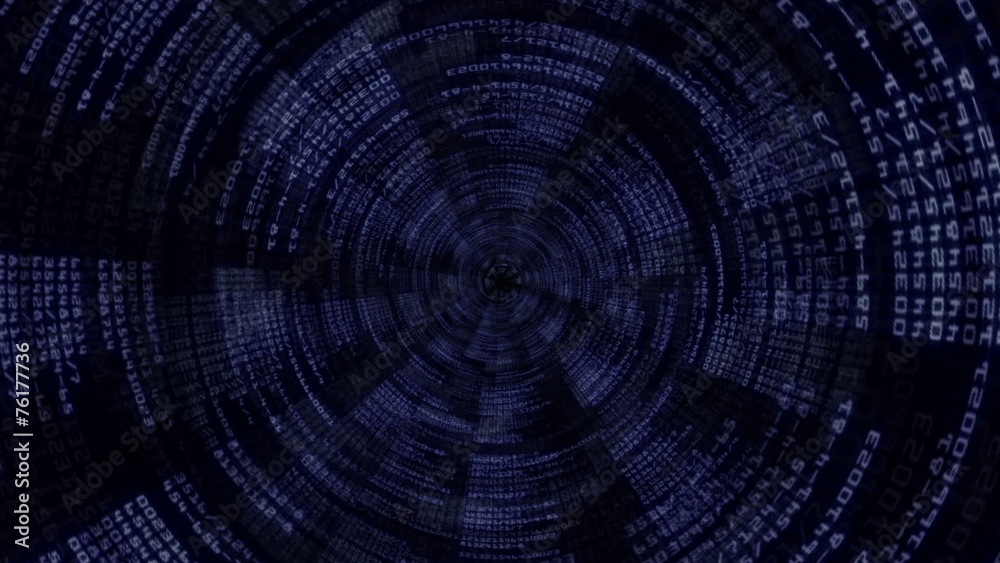Numbers Technology Tunnel Background Numbers Technology Tunnel Background