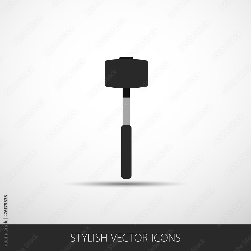 Vector sledgehammer in a flat style with shadow. Vector sledgehammer in a flat style with shadow.