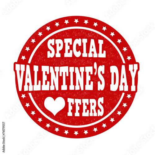 Special Valentines Day offers stamp