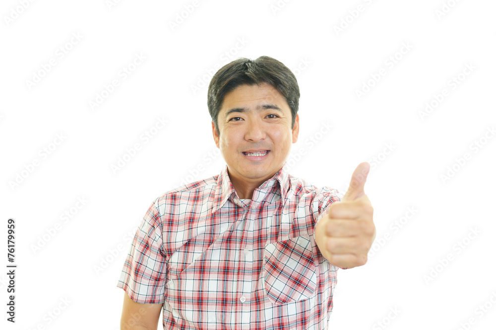 笑顔の男性 笑顔の男性