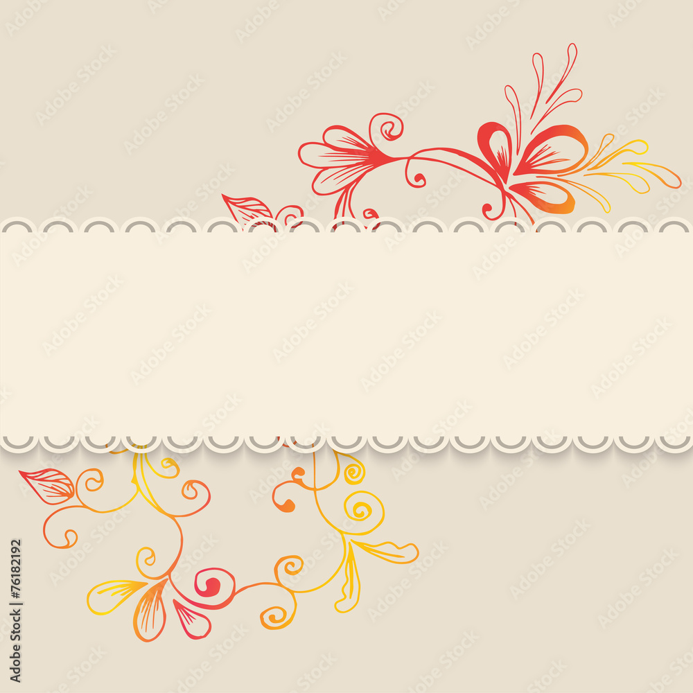 Banner floral ornament Banner floral ornament