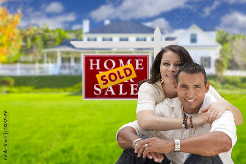 Hispanic Couple, New Home a...