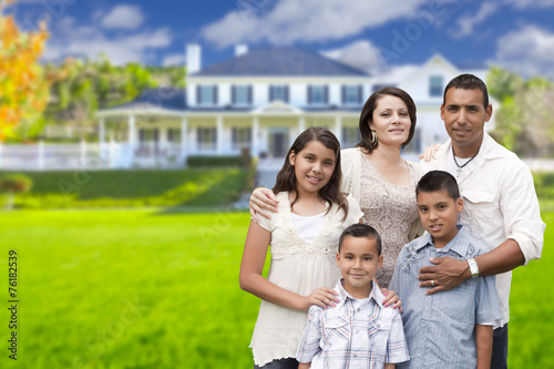 Young Hispanic Family in Fr...