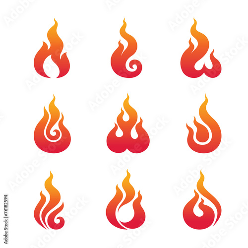 flame icon set