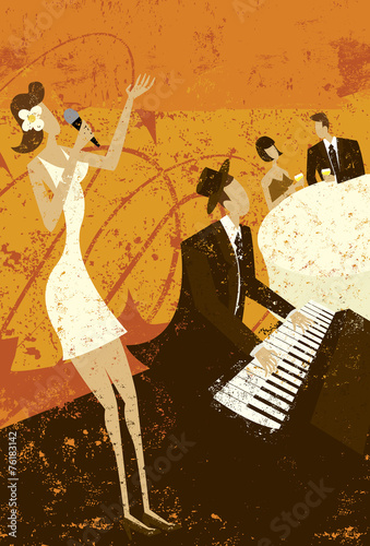 Canvas Print Club Singer