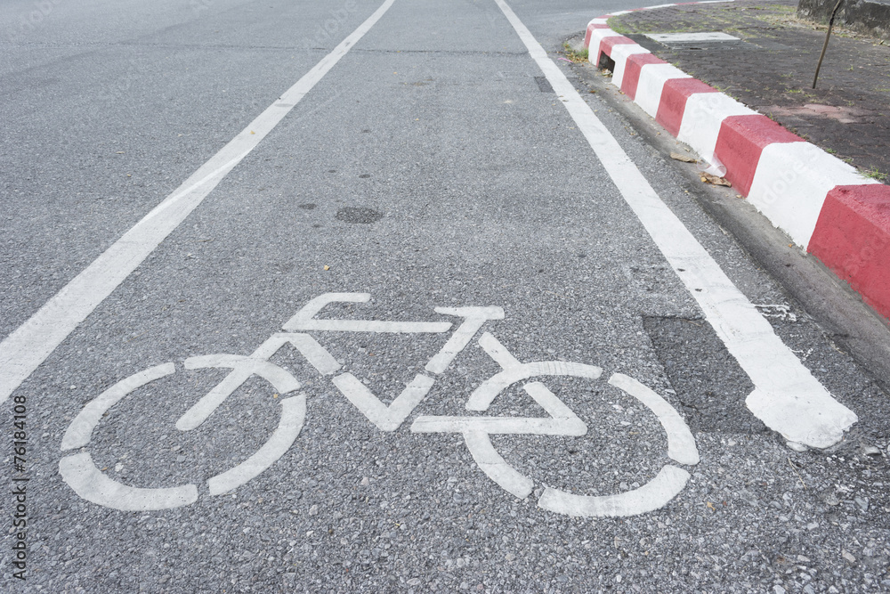 Obraz premium Bicycle road sign