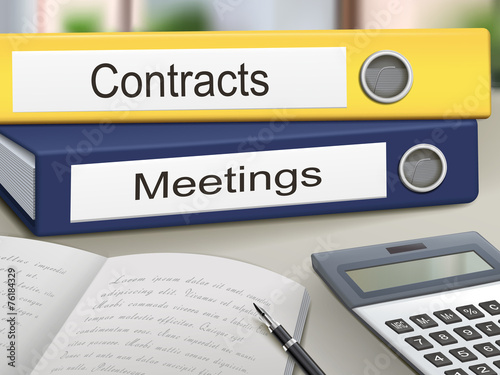 contracts and meetings binders