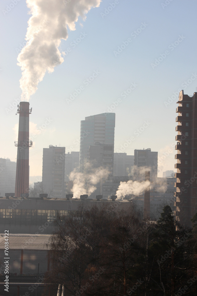 Air pollution in a residential area Air pollution in a residential area