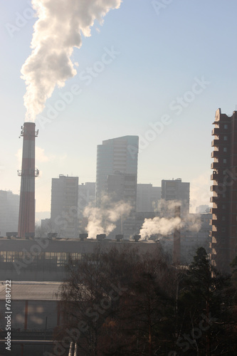 Air pollution in a residential area