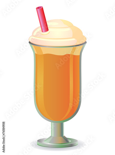 Orange colored shake vector