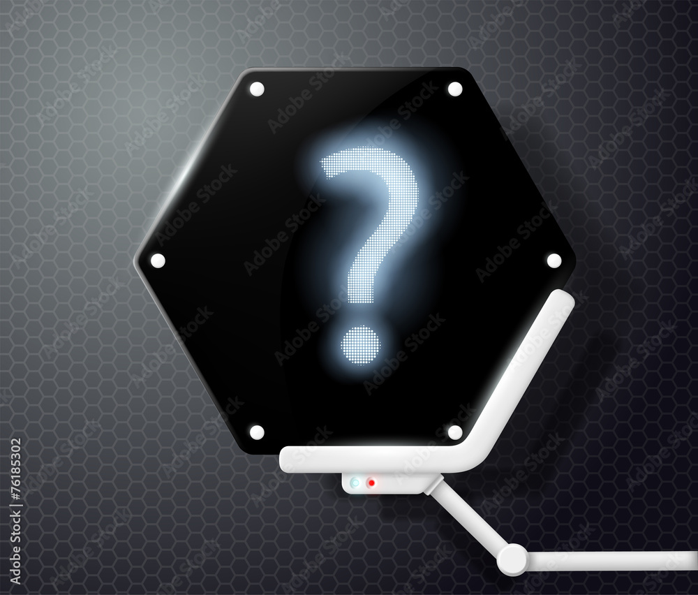 question mark on futuristic screen Stock Vector Adobe Stock