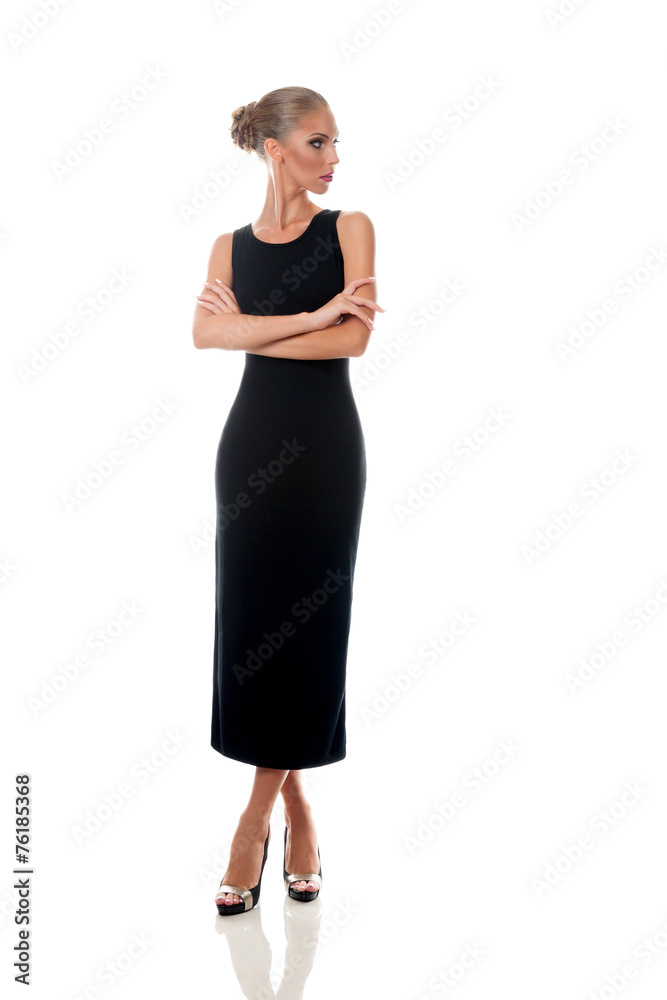 Young beautiful woman in evening dress Young beautiful woman in evening dress