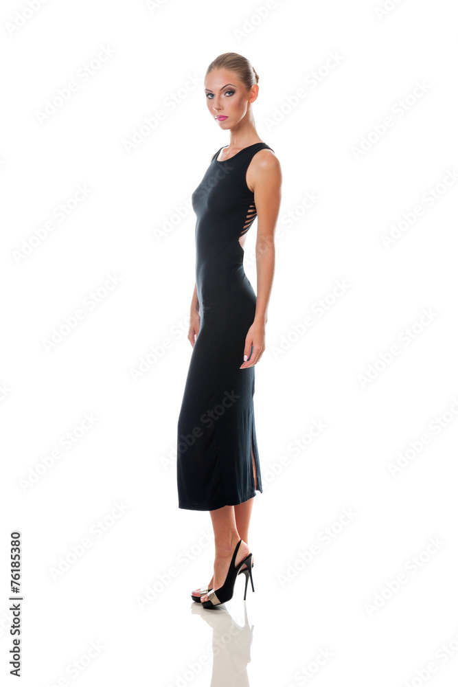 Young beautiful woman in evening dress Young beautiful woman in evening dress