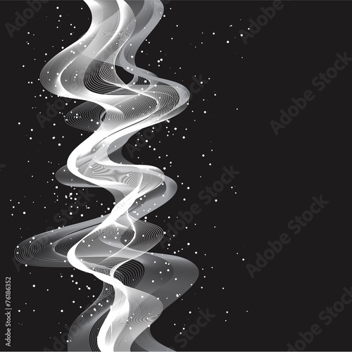 smoky black background - vector illustration
