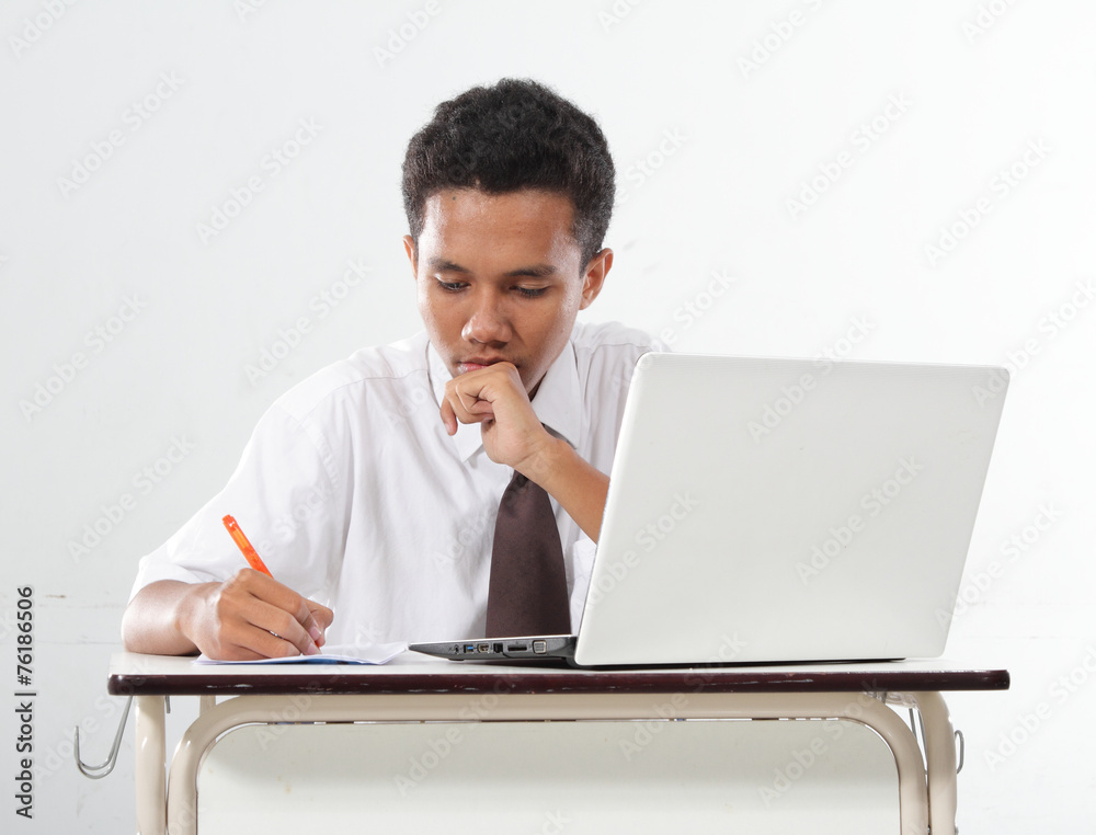 Conceptual image of a man writing document in business work Conceptual image of a man writing document in business work