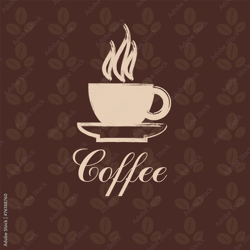 Obraz premium Vector background with coffee cup