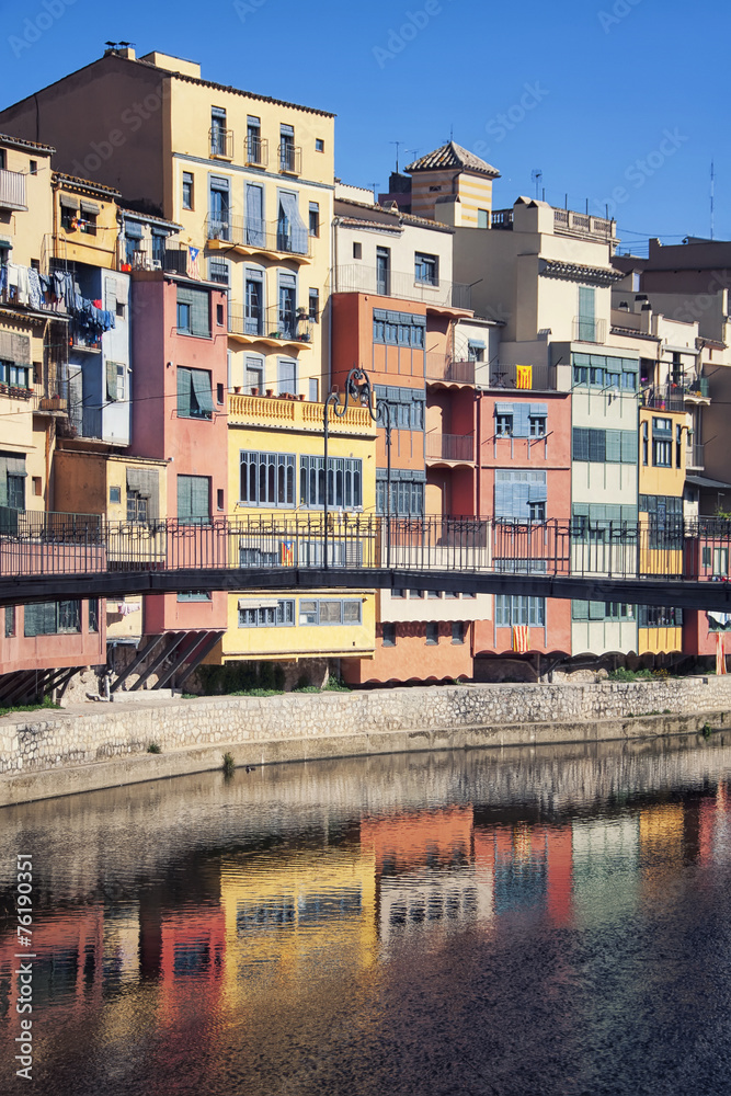 Colorful houses of Girona, Spain