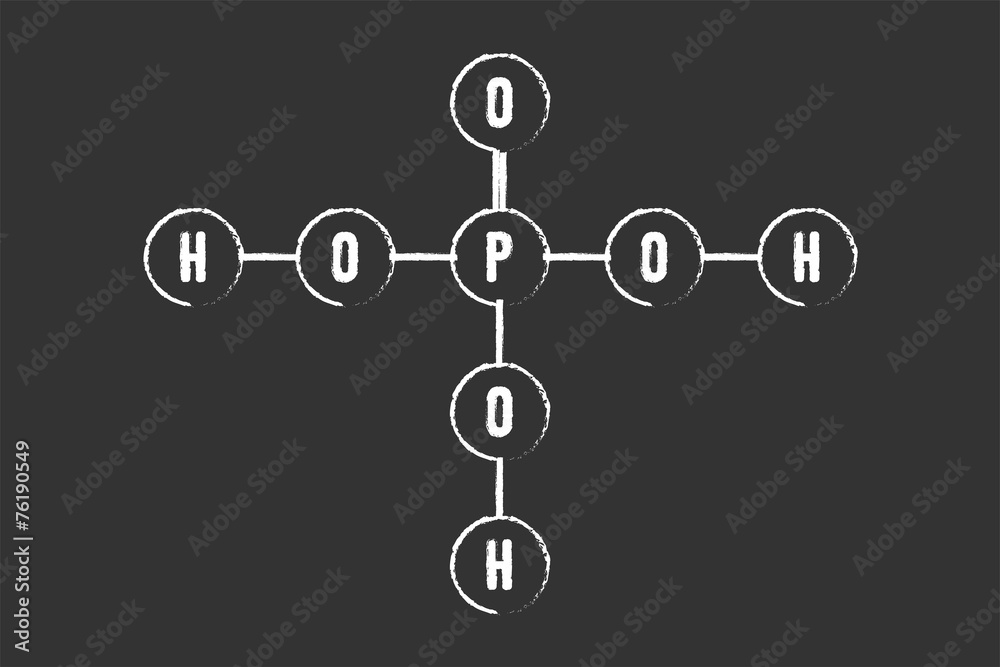 Fototapeta premium Chemical Formula Of Phosphoric Acid