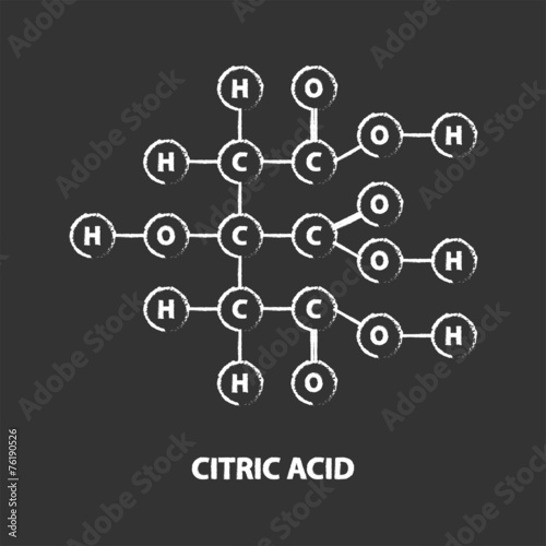 Chemical Formula Of Citric Acid On Blackboard