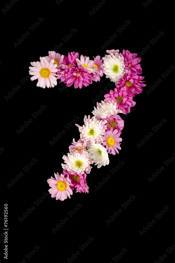 Numbers from flowers