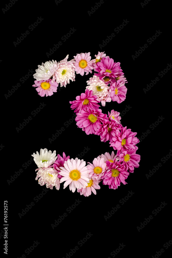 Numbers from flowers
