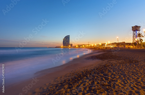 Photography Beach in Barcelona at sunset