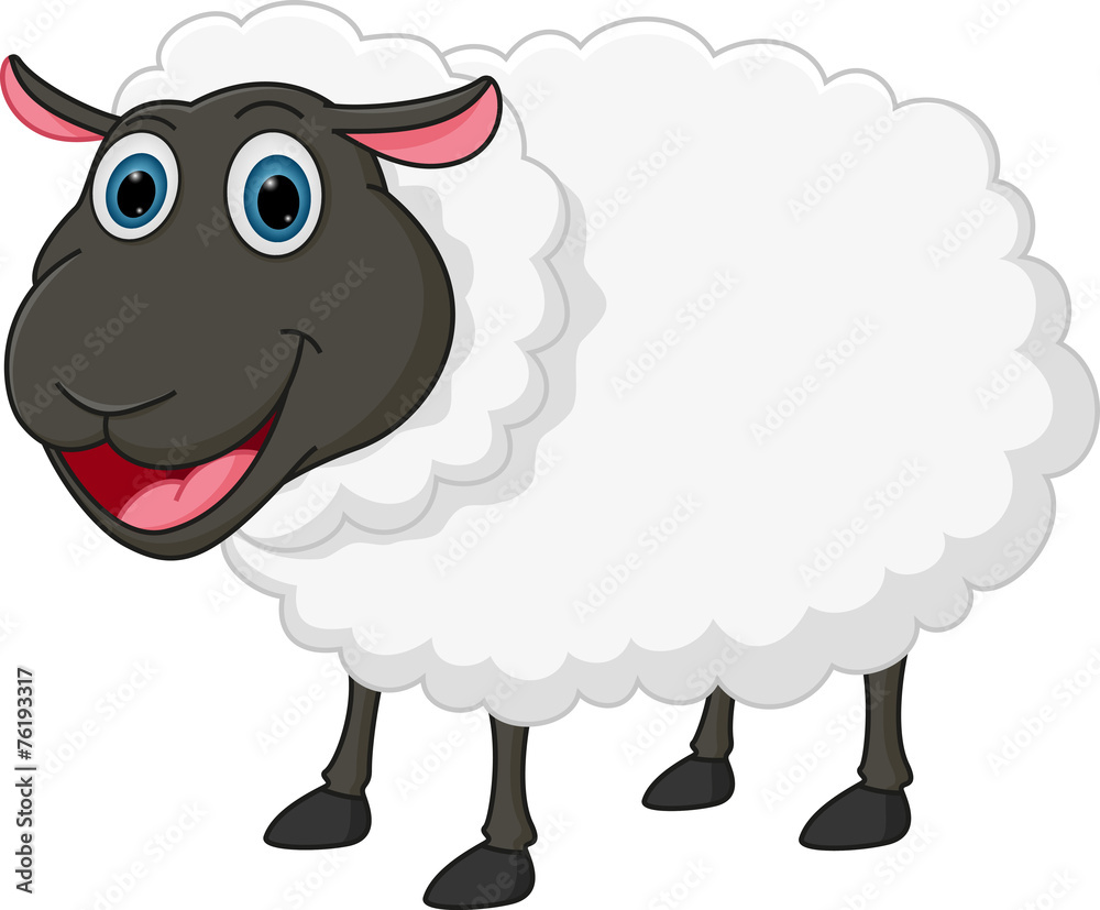 Fototapeta premium Happy sheep cartoon