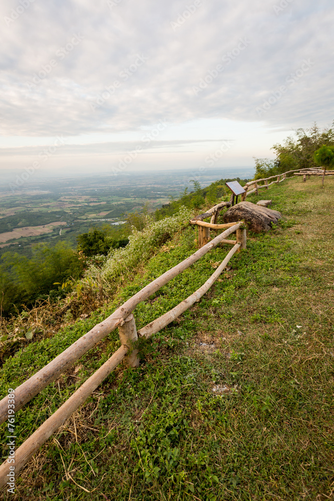 Fototapeta premium mountain View of the City of Phetchabun, and the background the