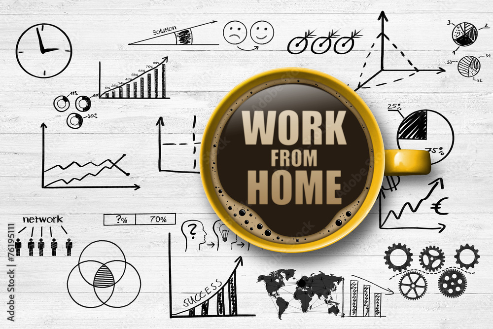 Fototapeta premium Work from home