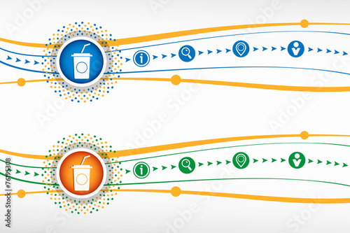 Soft drink icon on background for banner, web, site, design, adv