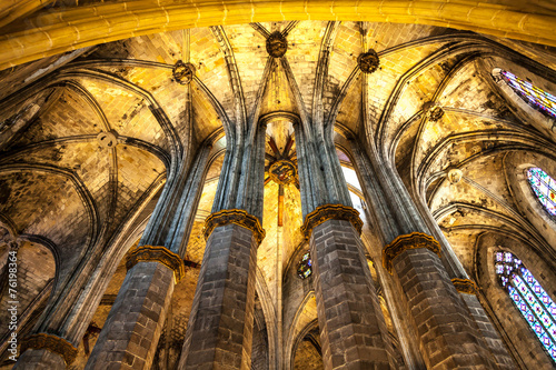 Photography Gothic church interior