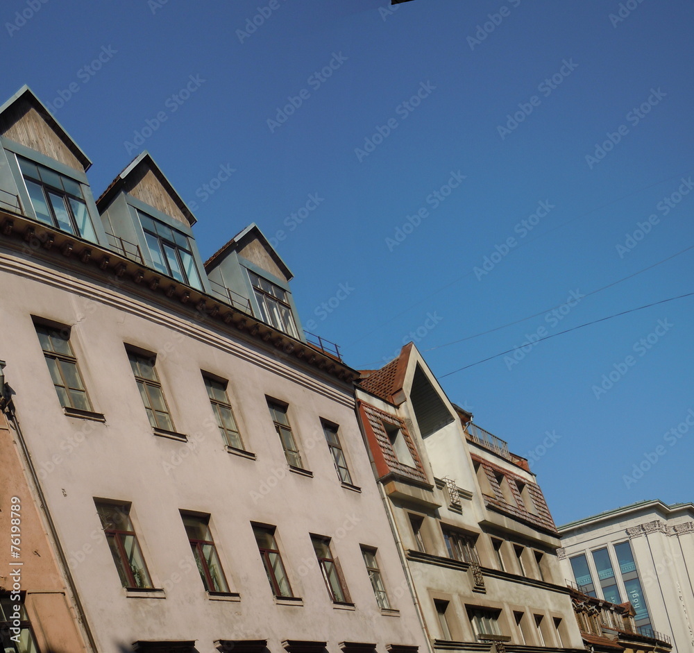 Obraz premium Cityscape with dormers