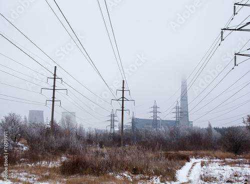 Cogeneration plant near Kyiv (Ukraine) in winter © rootstocks