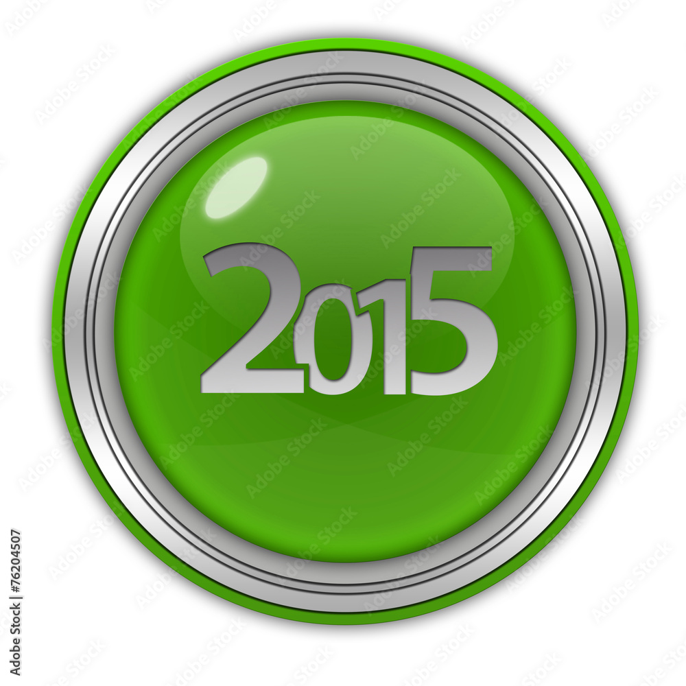 2015 circular icon on white background 2015 circular icon on white background