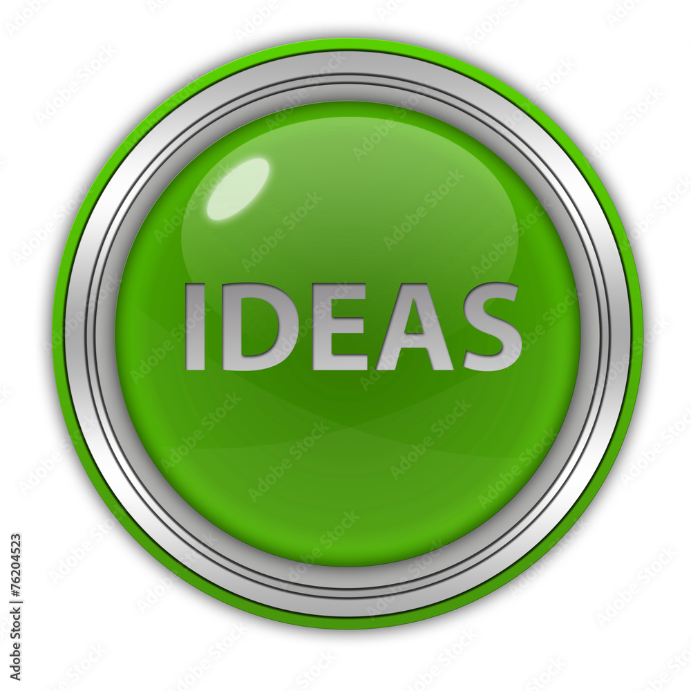 Ideas circular icon on white background Ideas circular icon on white background