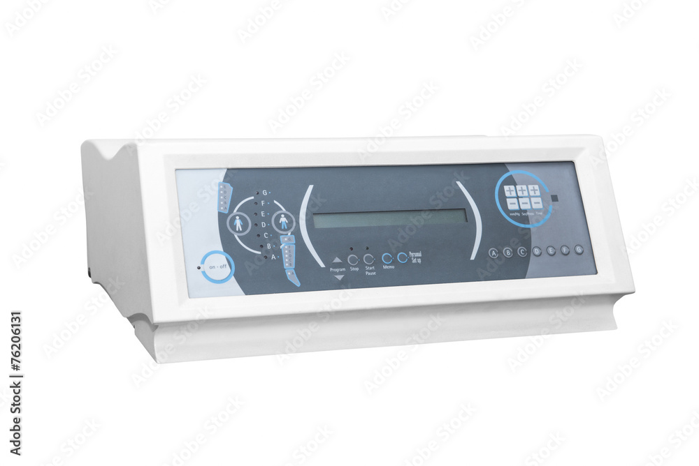 Fototapeta premium control panel of medical diagnostic device on a white background